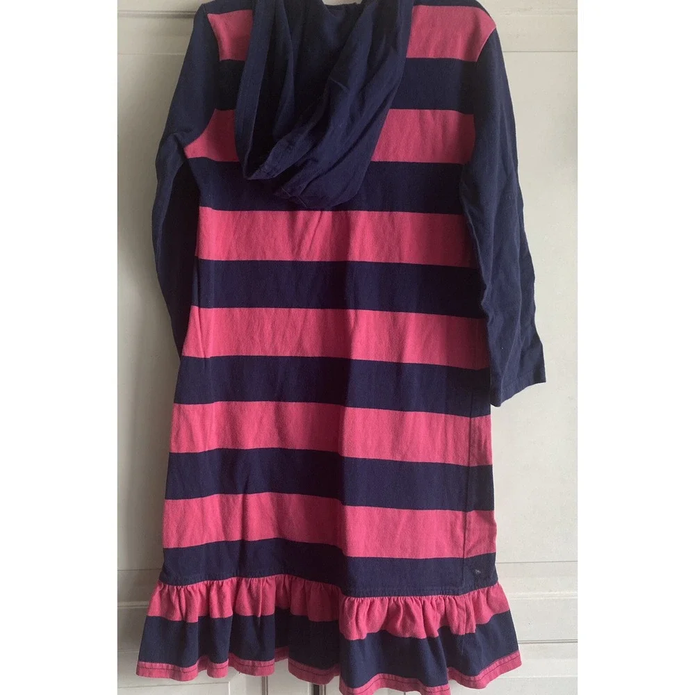 Chaps Dress Girls 8 10  Blue and‎ Pink Stripe Long Sleeve